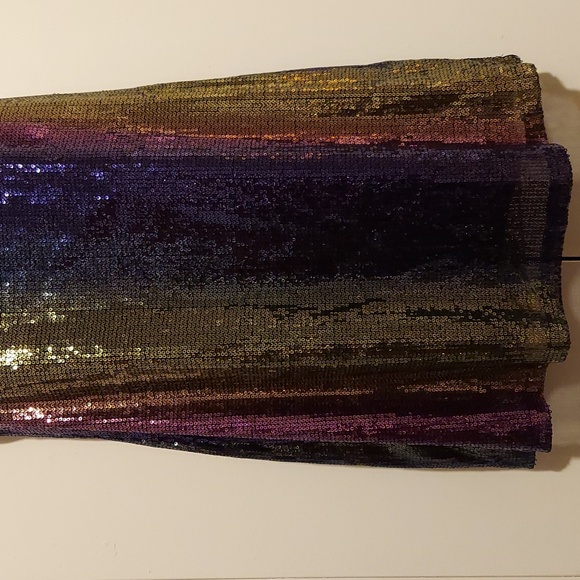 Wild Fable Ombré Rainbow Sequined Slip Dress with Spaghetti Straps Size XS - Picture 5 of 16